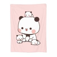 Panda And Brownie Bear Blanket Fleece Autumn/Winter Mochi Cat Breathable Super Warm Throw Blankets for Bed Outdoor Bedspread