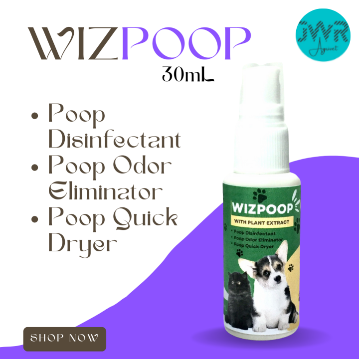[JWR AGRIVET] 1pc Wizpoop 30ml Poop Disinfectant Odor Eliminator