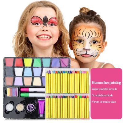 Face Art Painting Paints/Pigments/Crayon Makeup Safe Non Toxic Halloween Christmas Festival Makeup Cosplay Party Painting Makeup