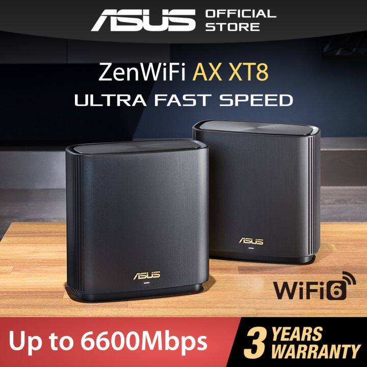 ASUS ZenWiFi XT8 Mesh WiFi System WiFi 6 Tri Band AX6600 Mesh Router ...