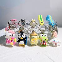 Cartoon Kawaii Hello Kitty My Melody Kuromi BADBADTZ MARU Pendant Keychain Key Ring Anime Toys for Kids Jewelry Gifts