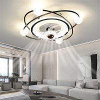 Nordic ceiling fan with light Home Living Room Remote Control invisible ceiling fan 6 Fan Speed Fan Lights bedroom fan light Exhaust Fans