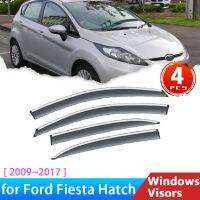 4x Deflectors for Ford Fiesta Mk6 IV Hatch 2009~2017 Accessories Car Side Window Visor Awing Trim Windshield Grands Rain Eyebrow