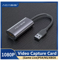 Mini HDMI Video Capture Card USB 2.0 HDMI Video Record Box for PS4 Game DVD Camcorder HD Camera Recording Live Streaming