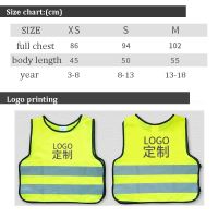 High Visibility Kids Safety Vest School Uniform Children Waistcoat Vest with Reflective Strips Traffic Clothes Logo Custom