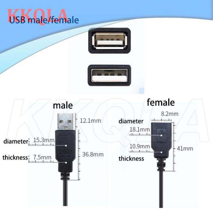 qkkqla-2m-usb-type-c-power-supply-extension-cable-type-a-male-female-diy-connector-2pin-cord-4pin-charging-wire-repair-welding-adapter