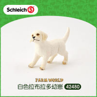 ? Sile Toy Store~ Schleich S Schleich White The Labrador Retriever Baby 42480 Simulation Farm Domestic Dog Model Toy