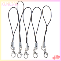 [KUNLIAN] 10pcs lanyard พวงกุญแจสำหรับ USB Flash Drive สายคล้องคอสีดำ