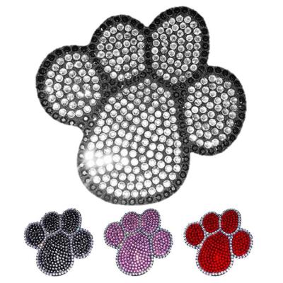 Paw Print Car Decal Waterproof Bling Rhinestone Car Window Sticker Dog Paw Car Decal for Window Bumper Laptop Luggage Wall brilliant