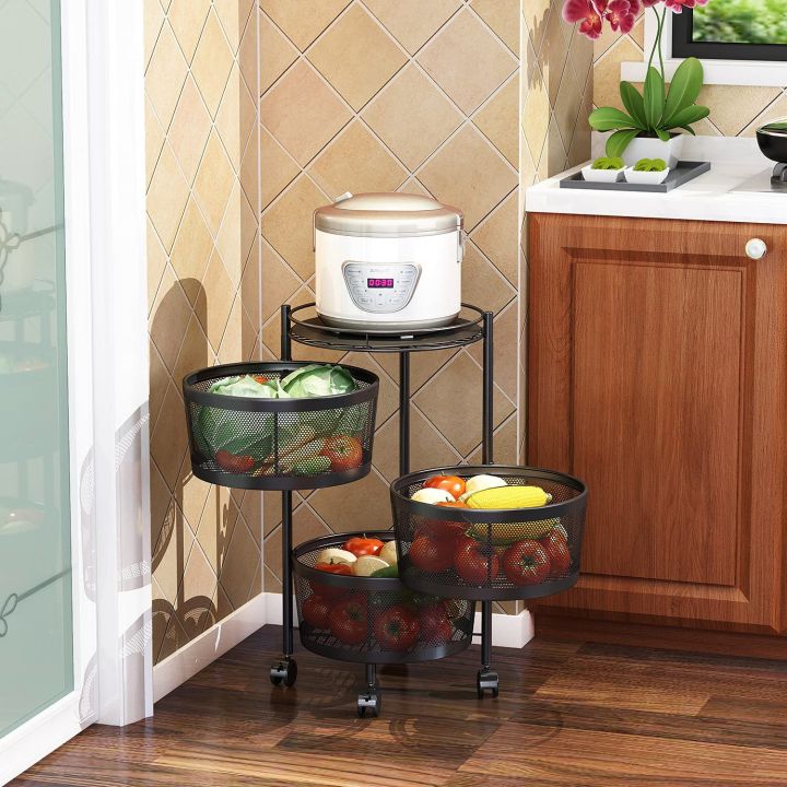 Multifunctional Detachable Kitchen Shelf Floor Sundries Fruit And Vegetable  Storage Rack