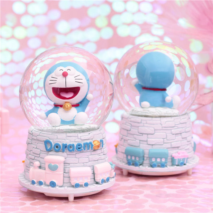 creative-doraemon-โดราเอมอนเรืองแสงลูกแก้วหิมะกล่องดนตรีกริ๊งสำหรับของขวัญวันเกิดเด็กชายและเด็กหญิง