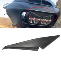 Motorcycle Headlight Trim Decoration Upper Tip Cover Visor Accent Headlamp Eyebrow Eyelid Sticker For Harley Road CVO Glides