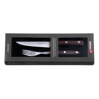 GIESSER Steak Cutlery Set (Steak Fork/Steak Knife) with Rosewood Handle มีดGiesser ชุดมีดสเต็ก/ส้อมสเต็ก ด้ามไม้โรสวูด