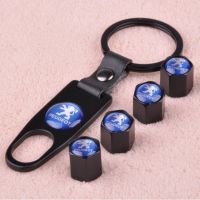 Style High Quality Car Wheel Tyre Air Valve Caps with Key Chain Set for Peugeot hui