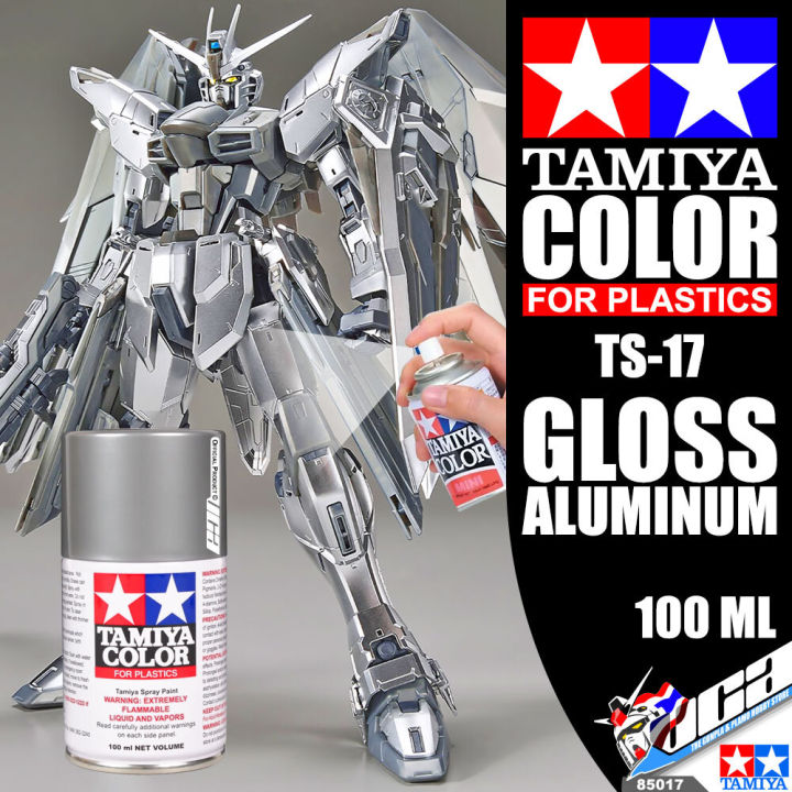 tamiya-85017-ts-17-gloss-aluminium-color-spray-paint-can-100ml-for-plastic-model-toy-สีสเปรย์ทามิย่า-พ่นโมเดล-โมเดล-vca-gundam