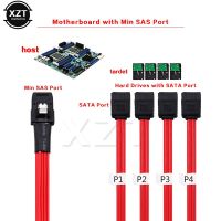 ที่1ชิ้นมากๆ Sas Sff-8087 4i 36P ถึง4 Sata 7P Hdd 50Cm ฮาร์ดไดรฟ์สายตัวแยก10Gbps Uk สำหรับ Raid 5405 Raid 5805