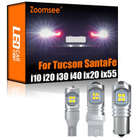 Zoomsee 2Pcs LED ย้อนกลับสีขาวสำหรับ Hyundai I10 I20 I30 I40 Ix20 Ix55 Tucson Santafe Canbus ไฟสำรองภายนอกไฟท้าย