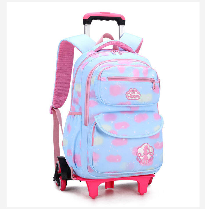 New Cute Girl Elementary Middle School Students Trolley School Bag 8-14 ...