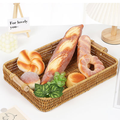 ตะกร้าสานหวายออร์แกนิกเป็นมิตรต่อสิ่งแวดล้อมสำหรับใส่ขนมปังผลไม้ผักตะกร้าขนมปังผักสไตล์ญี่ปุ่น