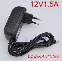 【▨】 Techmanistan อะแดปเตอร์แปลงไฟ DC 12V 1.5A IC,ตัวแปลงสัญญาณ AC 100V-240V ปลั๊กแบบยุโรปกำลังไฟ1500mA มม. DC 4.0มม. X 1.7มม. จำนวน1ชิ้น