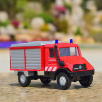 WELLY 1:43 Benz Unimog รถดับเพลิงรถบรรทุกล้อแม็กรถยนต์รุ่น D Iecasts โลหะรถของเล่นรุ่นจำลองสูงเด็ก Gifts888