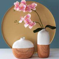 เราได้ทำมันได้ที่นี่ ● Vaso Cerâmico Simples E Elegante Grão De Madeira Criativo Decoração Flores Casa Arte Nórdica