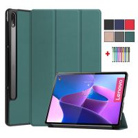 （Hoshi electron）แท็บเล็ต F Unda สำหรับ Lenovo Tab P12 Pro กรณี12.6นิ้ว2021 TB Q706F Tri พับฮาร์ดพีซีเชลล์สำหรับ Lenovo Xiaoxin Pad Pro 12.6ปก