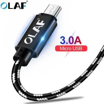 OLAF Micro USB Cable 3A Fast Charging Microusb Data Charger Cable For Samsung S7 Xiaomi Huawei LG Android Mobile Phone Cable Wall Chargers