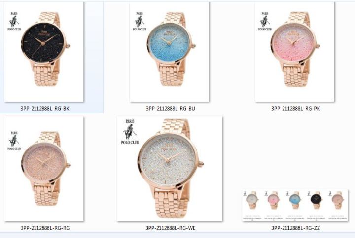 นาฬิกา-paris-polo-club-ผู้หญิง-3pp-2112888l-rg-ของแท้มีกล่องใบรับประกัน-1-ปี