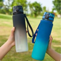 【jw】☫✢  1 Liter Large Capacity Bottle Leak Proof Colorful Plastic Cup Drinking Outdoor Gym Jugs