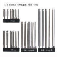 【2023】S2 14 inch Shank 6.3mm Hexagon Ball Head Magnetic Hexagon Screwdriver Bit Screwdrier Drive Power Drill Bit Long 50-200mm