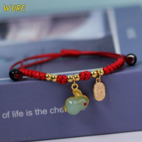 ?【Lowest price】WORE กำไลข้อมือศิลปะทำมือปีกระต่าย2023เชือกสีแดงแบบถักสร้อยข้อมือจี้สร้อยข้อมือสำหรับแฟนเด็กนักเรียนของขวัญน่ารักของขวัญเครื่องประดับเชือกถักมือ