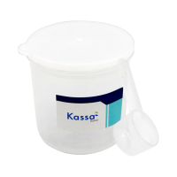 ขวดโหลพลาสติก พร้อมช้อน KASSA HOME รุ่น JCJ-1624 ขนาด 500 มล. สีขาว  [[[ [[[ [[[ สินค้าโปรโมชั่น ]]] ]]] ]]]