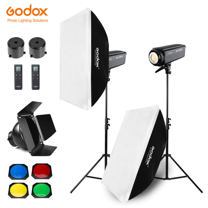 Godox Studio Continuous Light Kit 2x 200Ws Studio LED Light,Softbox