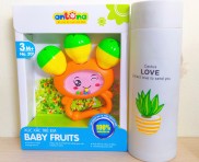 Đồ Chơi Lục Lạc, Xúc Xắc Baby Fruits Papaya Quả Đu Đủ Giúp Bé Nhận Biết