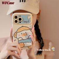 WFCase เคส iPhone 14 13 12 11 14 Pro 13 Pro 14 Pro Max 13 Pro Max 12 Pro Max 11 Pro Max 7 8 Plus X XS XR XS MAX เป็ดการ์ตูนหน้าต่างขนาดใหญ่เคสโทรศัพท์เคสป้องกันกล้องแบบเต็มผ้าคลุม