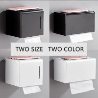 Paper Towel Box Bathroom Accessories Aluminum Black Wall-mounted Paper Towel Storage Rack Waterproof Paper Holder Tissue Box Bathroom Counter Storage