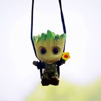 【DT】  hotCreative Car Air Freshener Miniature Groot Tree Man Rearview Mirror Personality Groot Tree Man perfume aromatherapy Pendant