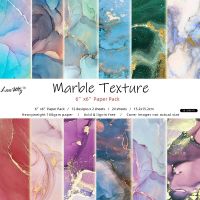 12/24 Sheets Marble Texture Scrapbooking Pads Paper Origami Art Background Paper Card Making DIY Scrapbook Craft