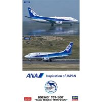 HASEGAWA 1/200รุ่น ANA B737-500ซุปเปอร์เครื่องคู่รุ่น10839ปลาโลมาฟื้นฟูอย่างมากของเล่นแบบชุดสะสม