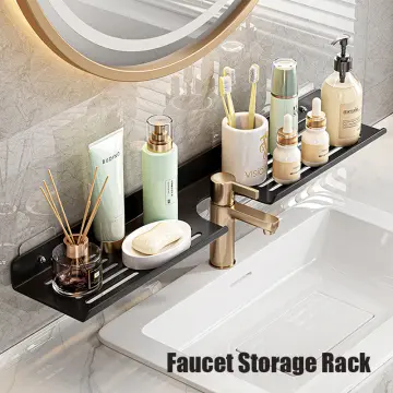 Shop Bathroom Mirror Front Storage Rack Cosmetics Storage Rack Punch-free  Bathroom Washstand Wall-mounted Multi-layer Light Luxury online - Dec 2023