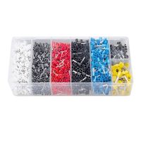 1900Pcs Wire Ferrules Terminals Kit AWG 22-10 Terminal Connector Kit Wire Insulated Cord Pin Ends Terminals Kit Cold-Pressed Terminal Kit for Electric