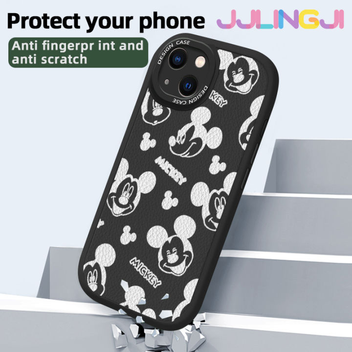 jjlingji-เคสสำหรับ-oppo-a74-4g-a95-4g-f19s-f19-reno-6-lite-กระแสแฟชั่นลายมิกกี้เมาส์ใหม่โทรศัพท์ดีไซน์ด้านข้างหนังดีไซน์ใหม่ฝาครอบ-lensa-kontak-กล้องบางป้องกันเคสกันกระแทก