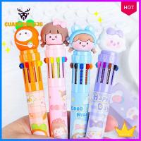 CUANFENGS28ปากกากราฟฟิตี10สีหลายสีสำหรับเขียน10ปากกาลูกลื่นสีจำนวน2ชิ้นอุปกรณ์ปากกาเครื่องเขียนที่ตั้งป้ายคุณภาพสูง