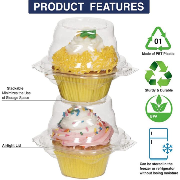 50-pack-individual-cupcake-containers-stackable-single-compartment-disposable-carrier-holder-box-with-airtight-dome-lid