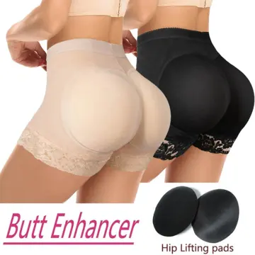 Women Body Shaper Butt Lifter Pants Buttock Hip Enhancer Briefs Shapewear  Underwear Booty Fake Ass Booty Pad Control Panties Black