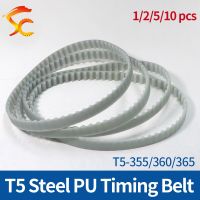 High-Quality Steel wire Closed Loop PU Timing Belt Width 6/10/15/20mm T5-355 360 365 polyurethane Synchronous belt Belts