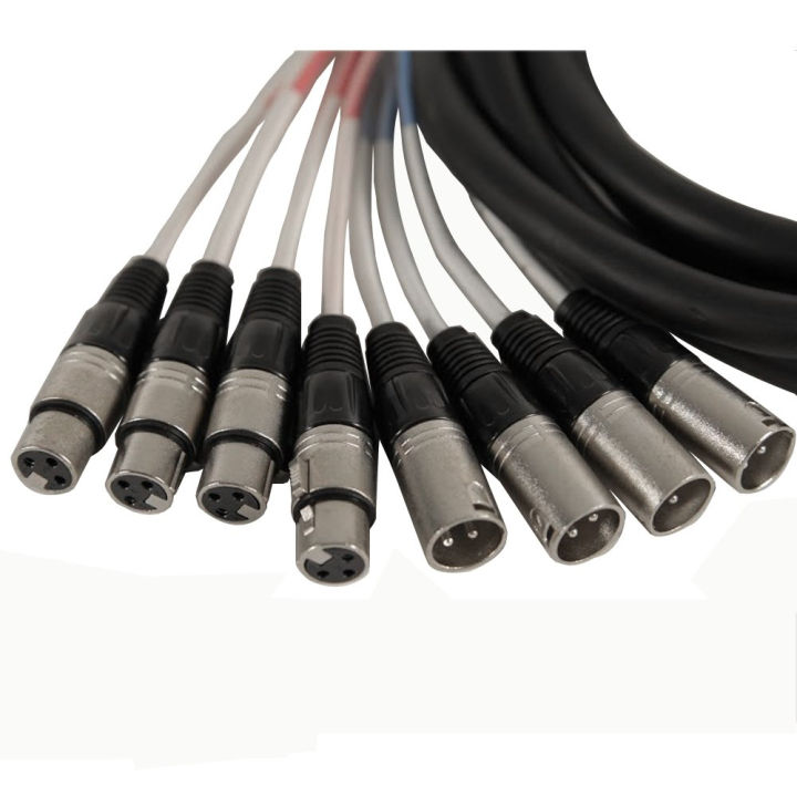 seismic-audio-satxsw-8x10-4-channel-10-feet-insert-snake-cable-8-trs-to-4-xlr-male-and-4-xlr-female-10-foot-8-channel