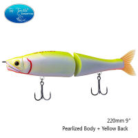 slow sinking swimbait fishing lure for pike wobbler 220mm Saltwater Or Floating Freshwater Big Bass Fishing Jointed Baits