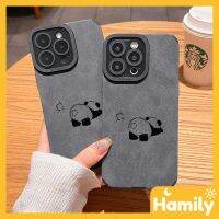 iPhone Gray Leather Veneer Pupil Fur Soft Shockproof Fart Compatible with 14 13 max 12 XR XS 7Plus 8Plus